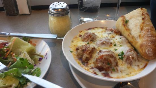 Twisted Laurel Downtown signature dishes Meatballs, Hummus, Mediterranean Street Cart Bowl.